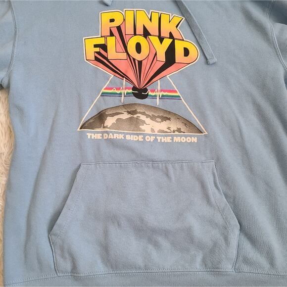 Pink Floyd Freeze New York Dark Side Of The Moon Blue Hoodie Size Large - Picture 11 of 12